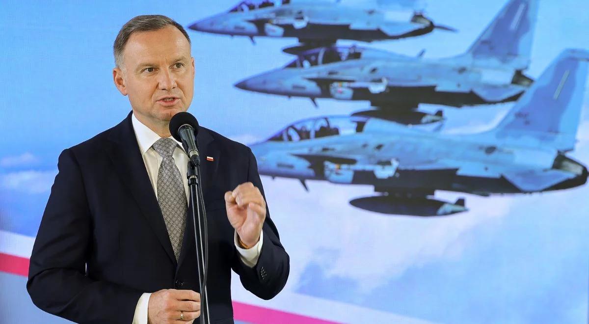 "To koniec postsowieckich myśliwców w polskiej armii". Prezydent Andrzej Duda o zakupie FA-50