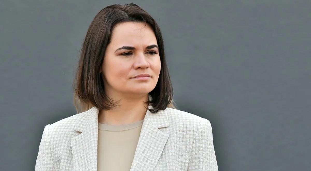 "Została wykorzystana do udziału w politycznym evencie". Dera o liderce białoruskiej opozycji 