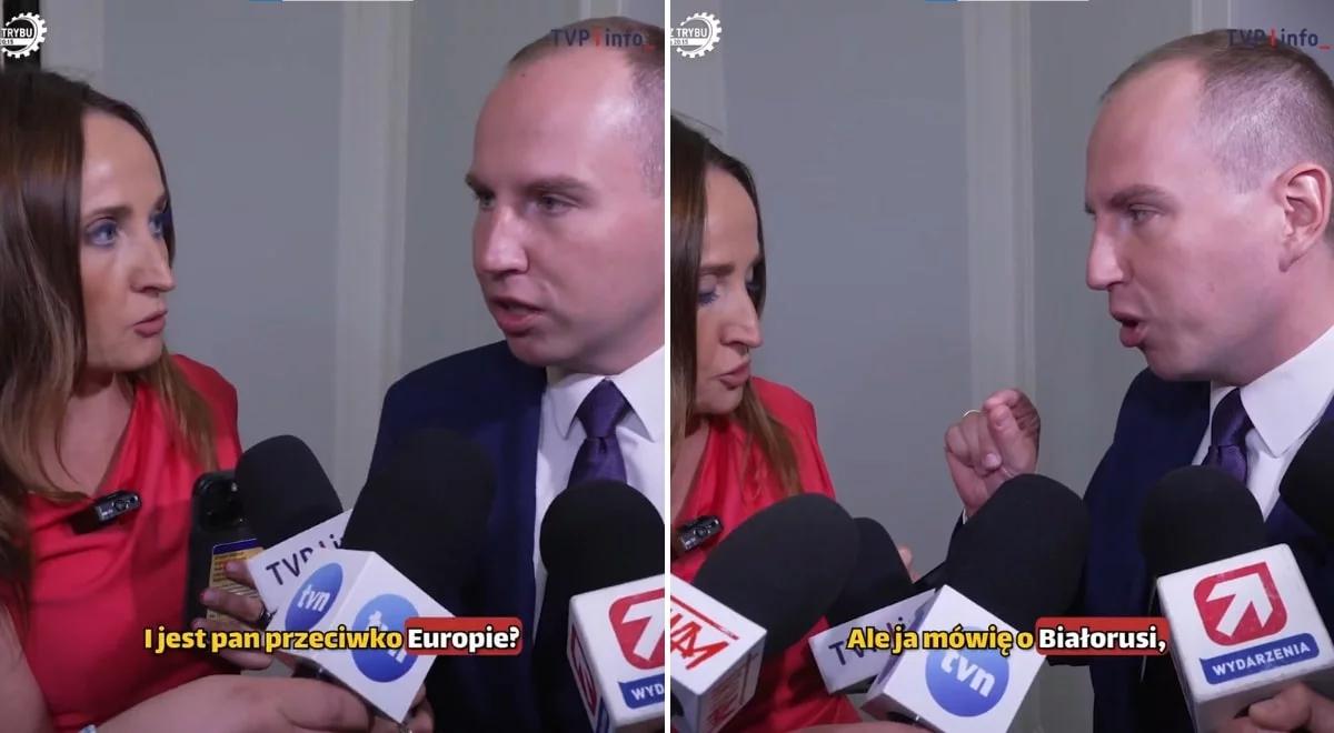 Andruszkiewicz pokłócił się z dziennikarką. "Nie mam amnezji"