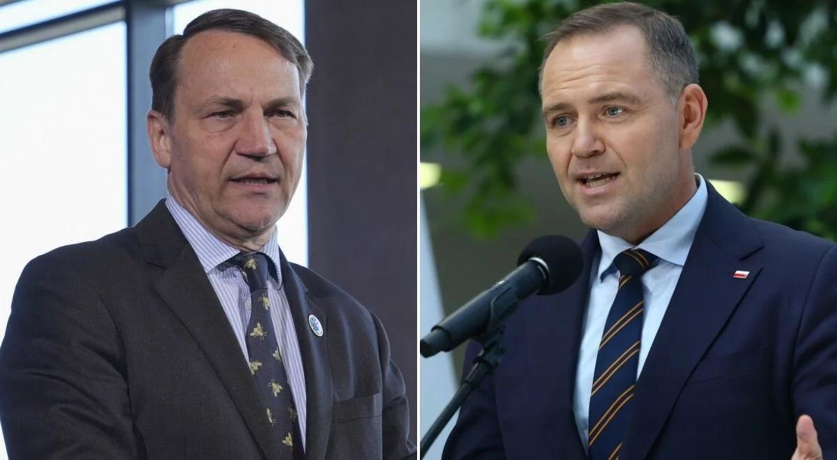 Sikorski pozdrowił "kolegów z PiS" sprzed Białego Domu. Nawrocki odpowiedział