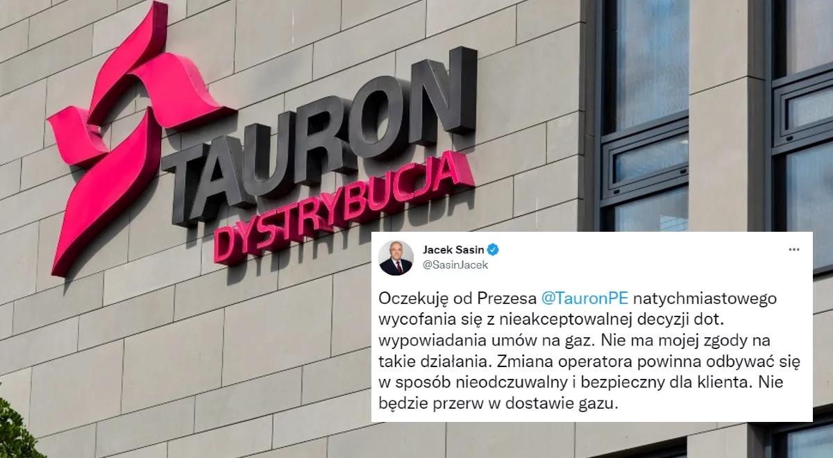 Tauron wycofuje się z umów na gaz. Sasin reaguje: nie ma zgody na takie działania