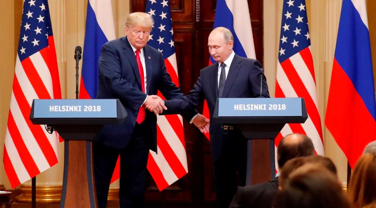 Rosyjskie media podzielone w ocenie helsińskiego szczytu Donald Trump - Władimir Putin