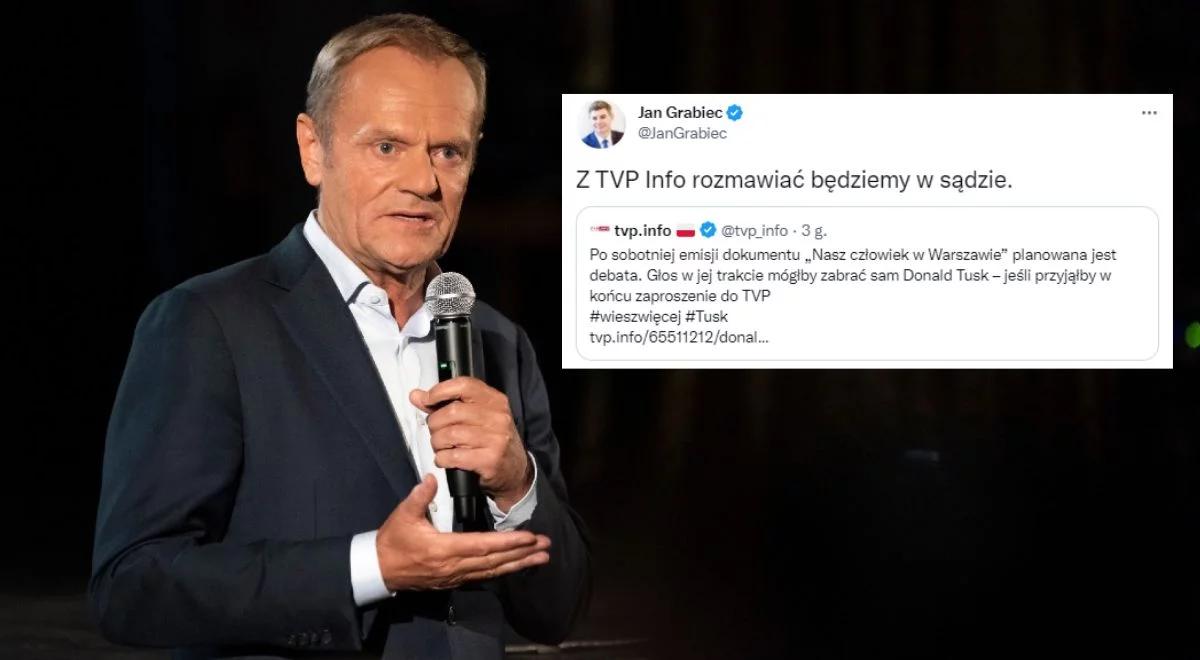 Czy Donald Tusk przyjdzie na debatę w TVP? Rzecznik PO grozi sądem