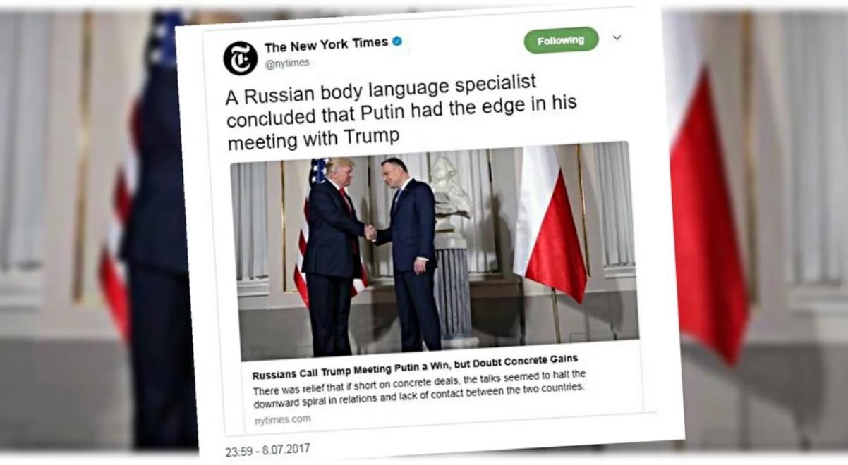 "New York Times" pomylił Andrzeja Dudę z Władimirem Putinem. Wpis szybko zniknął z Twittera 