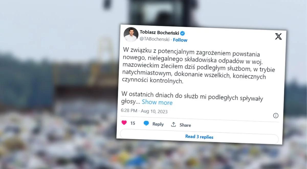 Nielegalne składowisko odpadów na Mazowszu? Jest reakcja wojewody