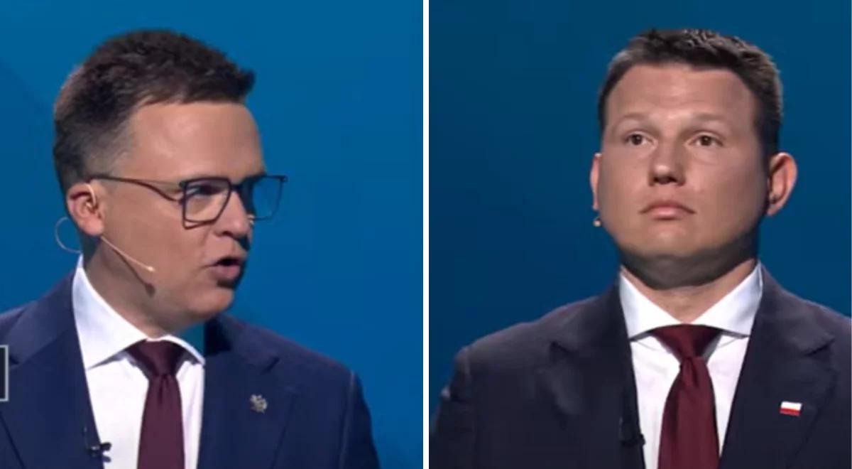 Debata prezydencka. Hołownia punktuje Mentzena. Przypomniał słowa o "babochłopach"