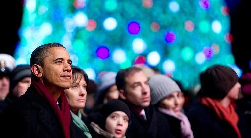 Obama zapalił lampki na choince