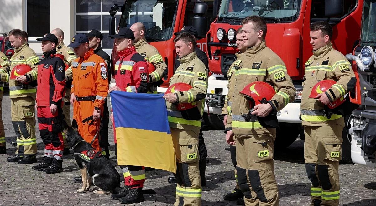 Wiceszef MSWiA dziękuje strażakom. "Stoją na czele międzynarodowej pomocy na Ukrainie"