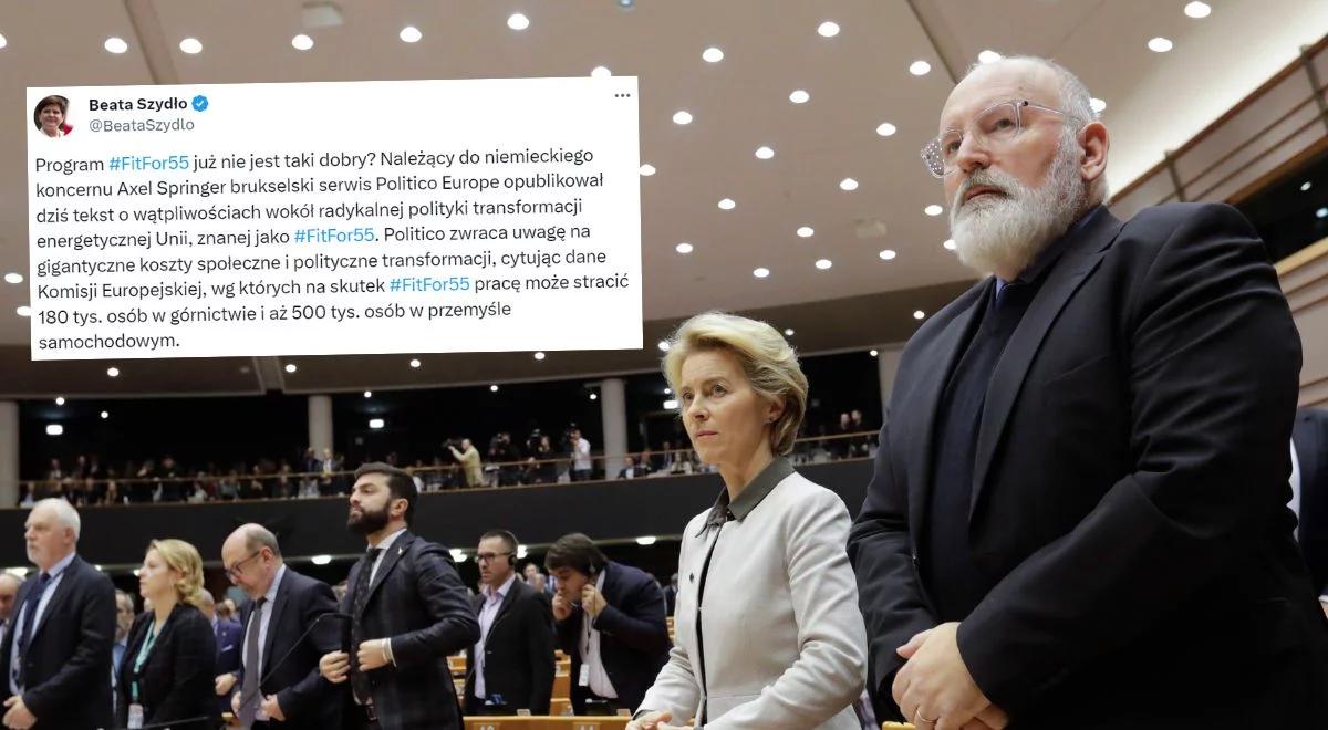 Unijny mainstream zmienia podejście wobec Fit For 55? Beata Szydło: wygląda, jakby szukali kozła ofiarnego