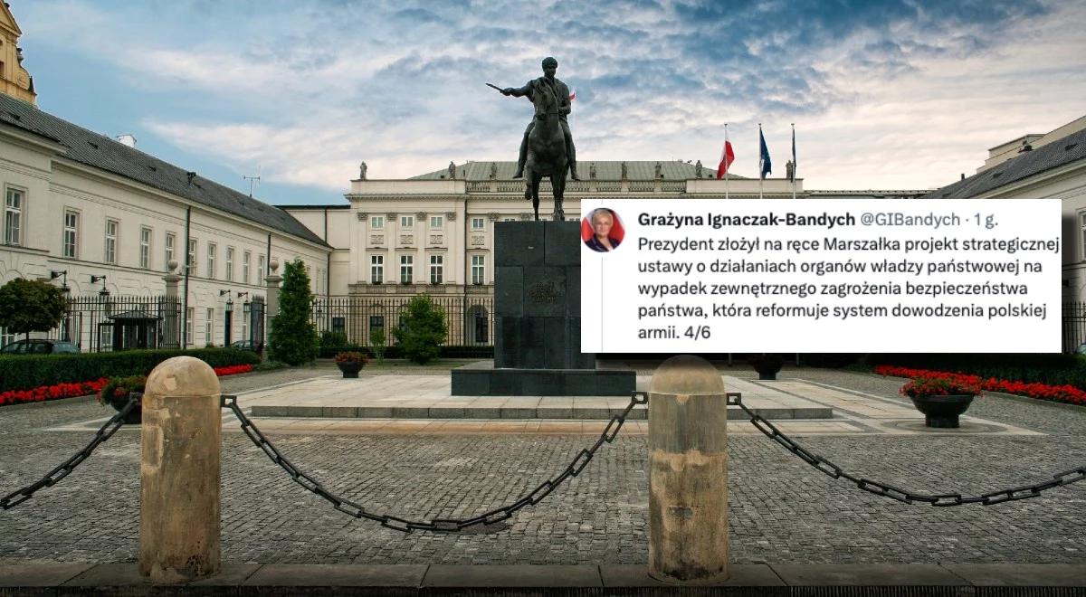 Działanie państwa w warunkach zagrożenia. Prezydent złożył projekt ustawy na ręce marszałka