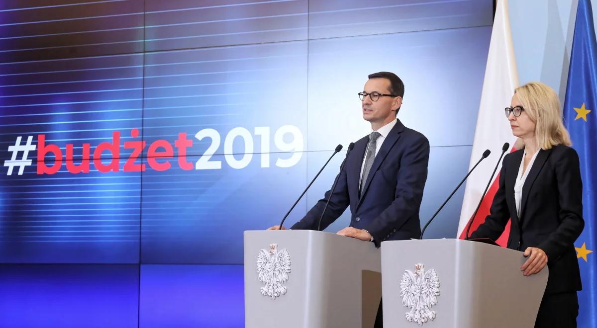 Rząd przyjął projekt budżetu na 2019 r. z rekordowo niskim deficytem