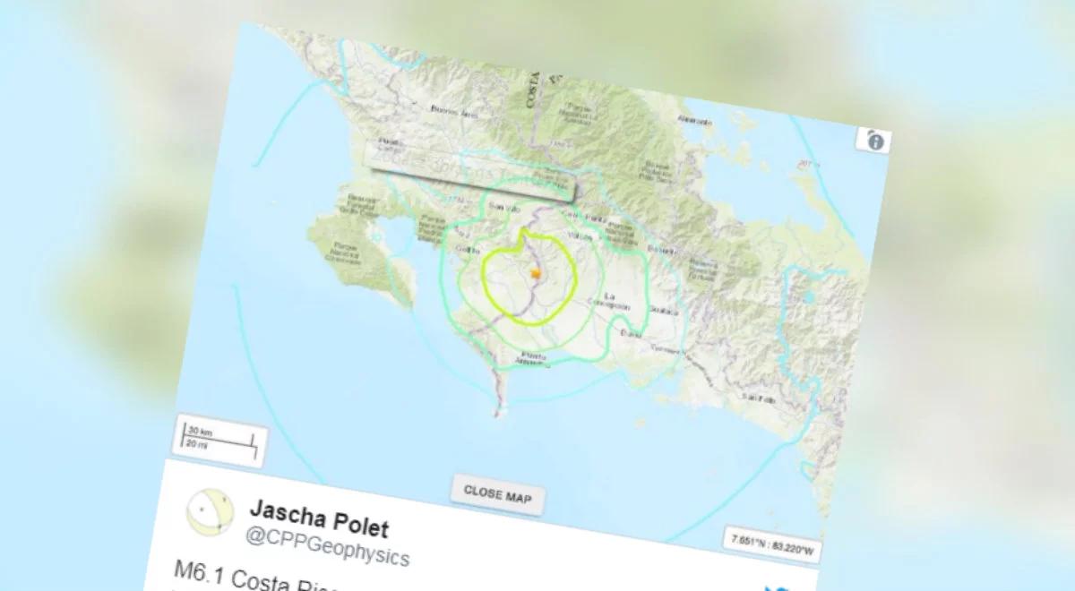 Panama: silne trzęsienie ziemi w pobliżu granicy z Kostaryką
