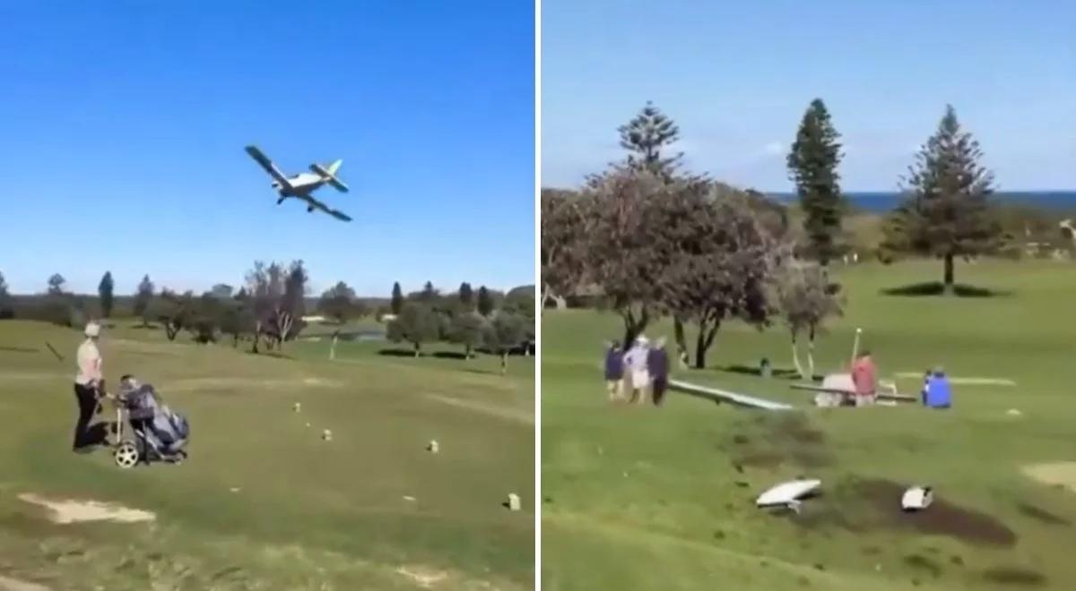 Samolot runął na pole golfowe w Sydney. Są ranni [WIDEO]