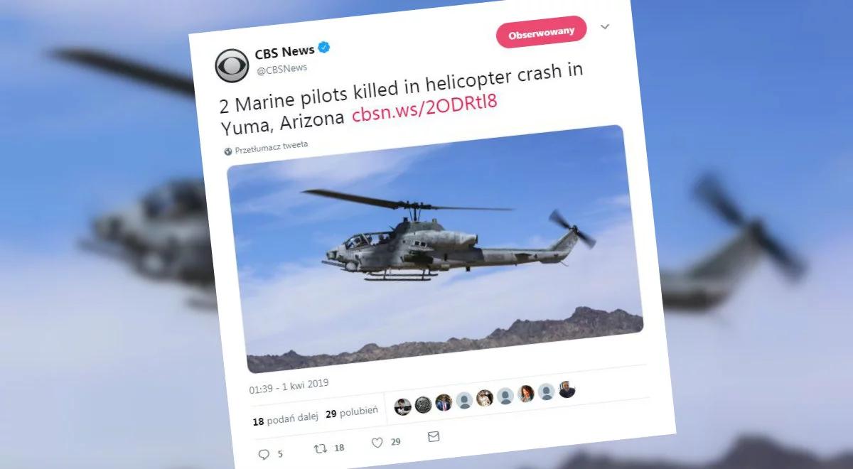 USA: wojskowy śmigłowiec rozbił się w Arizonie. Zginęło dwóch pilotów