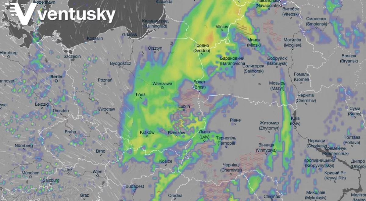 Gdzie teraz pada deszcz? Gdzie jest burza? Radar na żywo