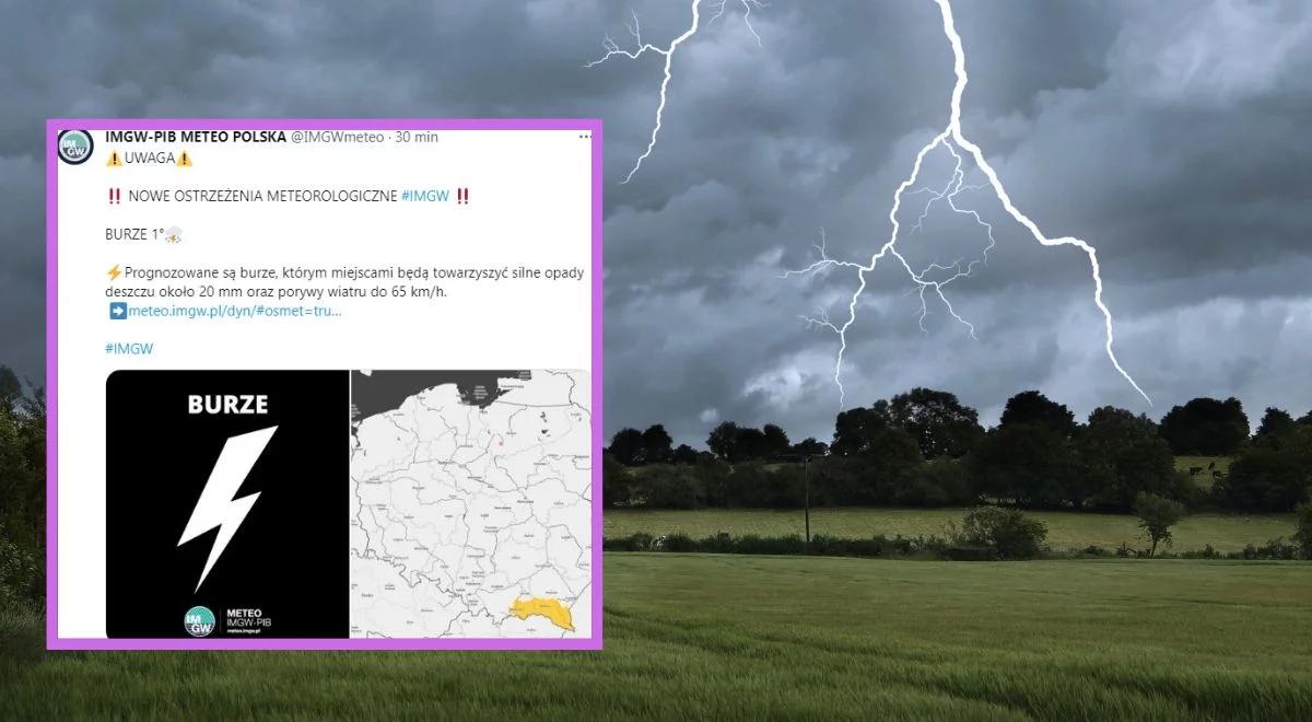 IMGW ostrzega przed burzami i silnymi opadami. Alert w dwóch województwach