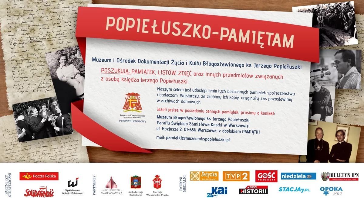 Rozpoczęła się ogólnopolska zbiórka pamiątek związanych z ks. Jerzym Popiełuszką