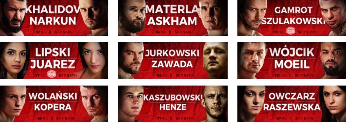 KSW 42: "Freak fightu" brak, celebryci tylko na trybunach. Khalidov i Narkun dadzą koncert?   