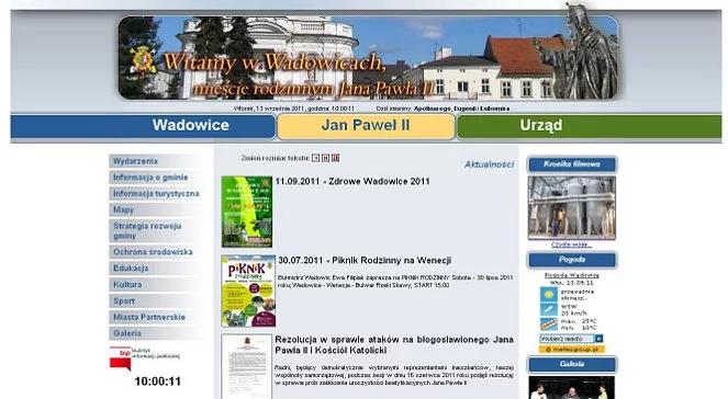 Pornograficzne zdjęcie papieża na stronie Wadowic