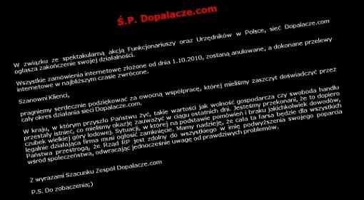 Strona Dopalacze.com został zamknięta 