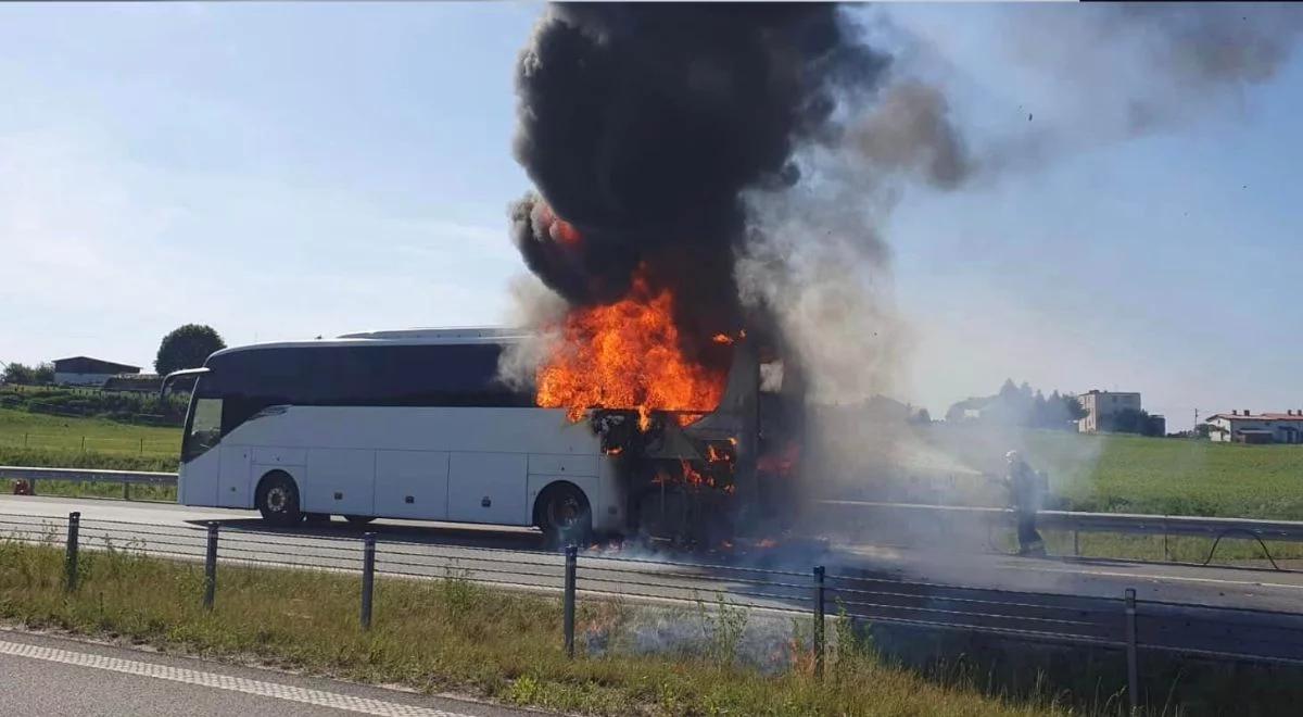 Pożar autokaru w Wirwajdach. Dzieci jechały na wycieczkę 