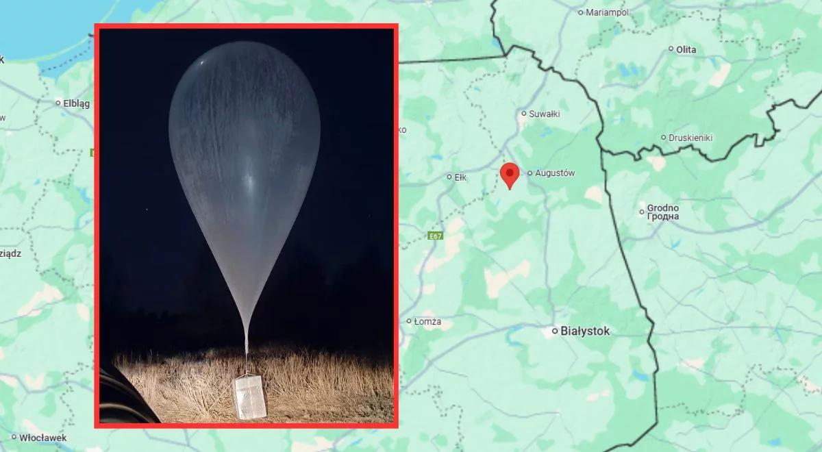 Pod Augustowem spadł balon. W środku lokalizator i papierosy