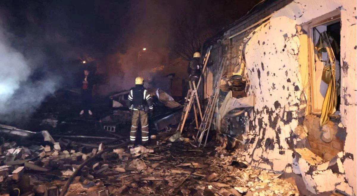 Noc ognia nad Charkowem. Rosyjskie drony siały zniszczenie
