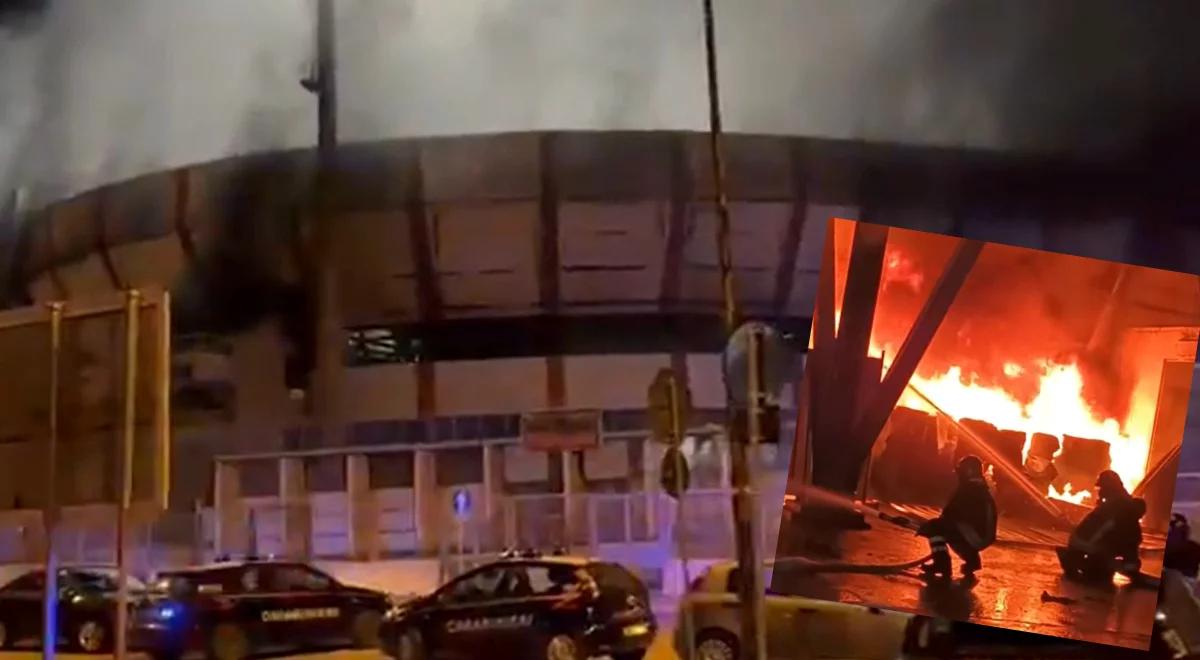 Pseudokibice podpalili stadion we Włoszech. Obiekt nie nadaje się do użytku [WIDEO]