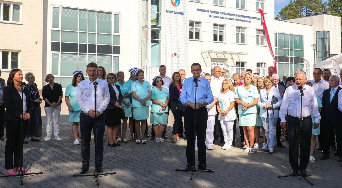 Otwarcie kompleksu szpitalnego w Pionkach. Prezes PiS: ta inwestycja jest dowodem, że jesteśmy formacją wiarygodną 