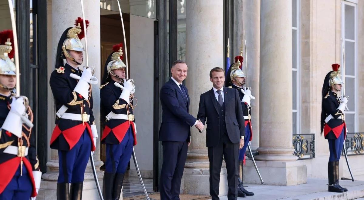 Paryż: Andrzej Duda spotkał się z prezydentem Francji E. Macronem