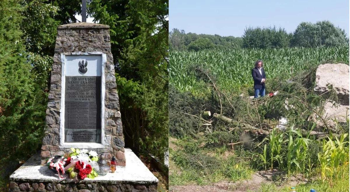 Kolejny akt barbarzyństwa na Białorusi. Zniszczono pomnik żołnierzy AK w miejscowości Stryjówka