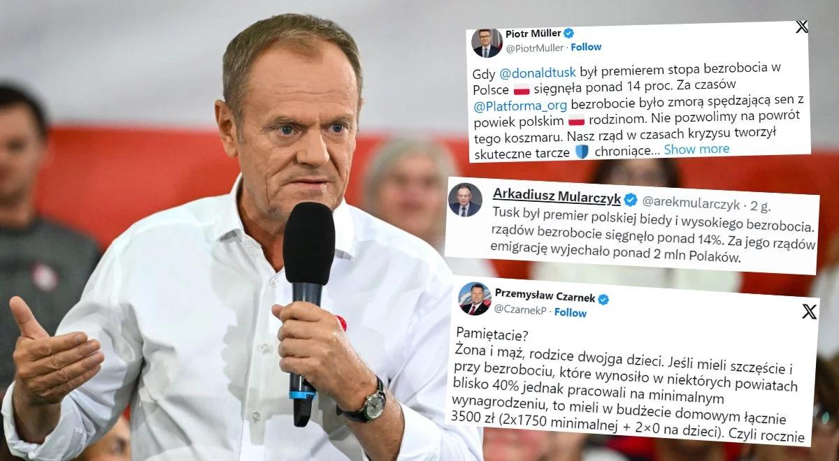 "Donald Tusk był premierem polskiej biedy". Politycy PiS przypominają rządy PO-PSL 