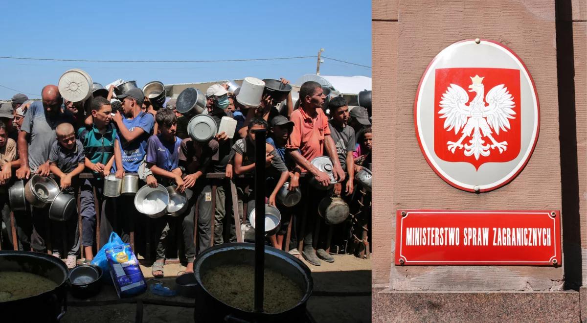Kontrowersyjny materiał ambasady Izraela ws. jedzenia w Gazie. MSZ reaguje