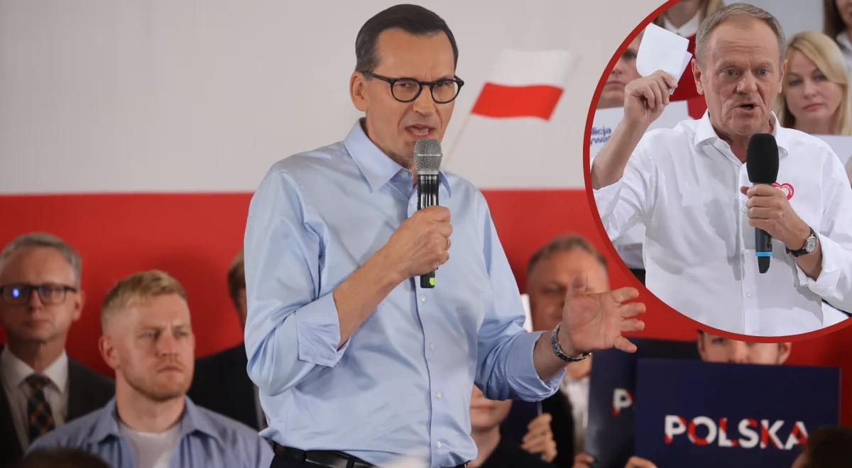 "Nawet na krzywdzie dzieci dzielisz Polaków". Premier Morawiecki zwrócił się do Donalda Tuska