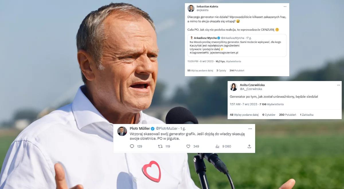 PO wycofuje się z generatora memów. Rzecznik rządu: jeśli dojdą do władzy skasują swoje obietnice