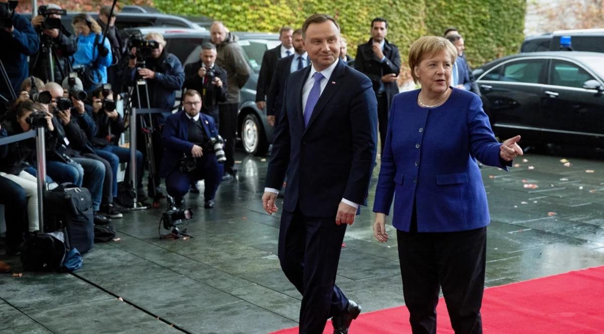 Berlin: spotkanie prezydenta Andrzeja Dudy z Angelą Merkel