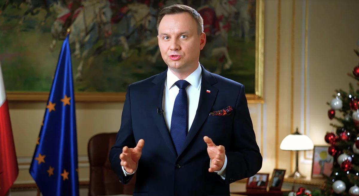 Prezydent Andrzej Duda do Polaków: przed nami rok narodowej dumy