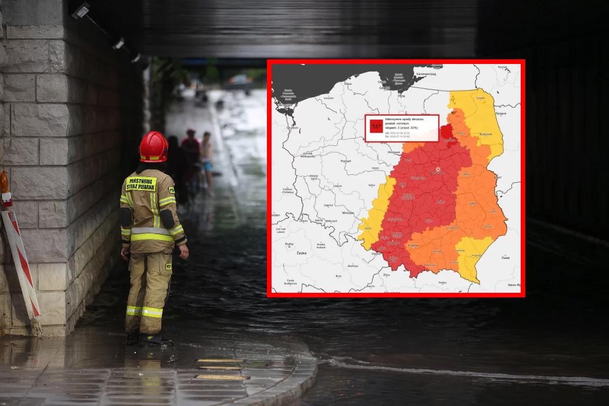 Niebezpieczna pogoda w Polsce. IMGW ostrzega przed opadami i wezbraniami wód
