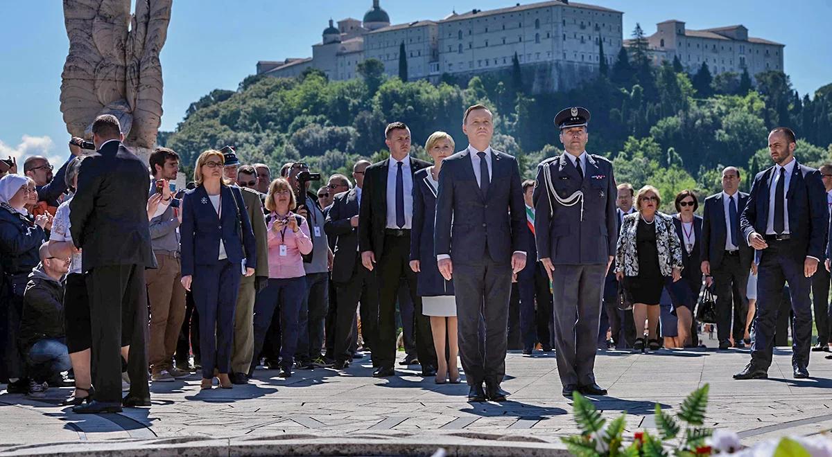 72. rocznica zdobycia Monte Cassino. Prezydent Andrzej Duda oddał hołd poległym