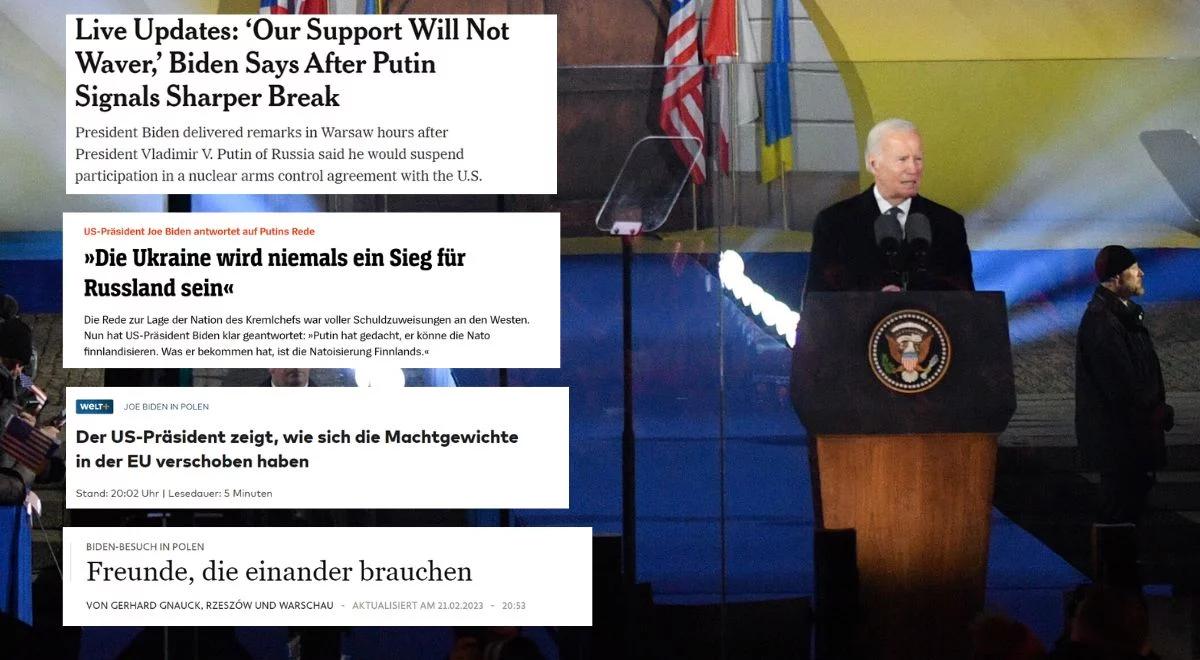 Zagraniczne media podkreślają znaczenie słów Joe Bidena. "Wojna wzmocniła Zachód"