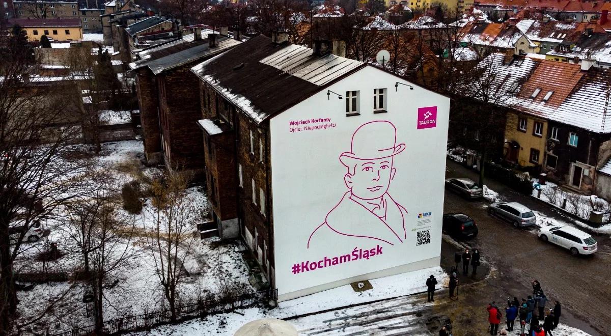 Antysmogowy mural z Wojciechem Korfantym w Zabrzu. Powstał dzięki grupie Tauron