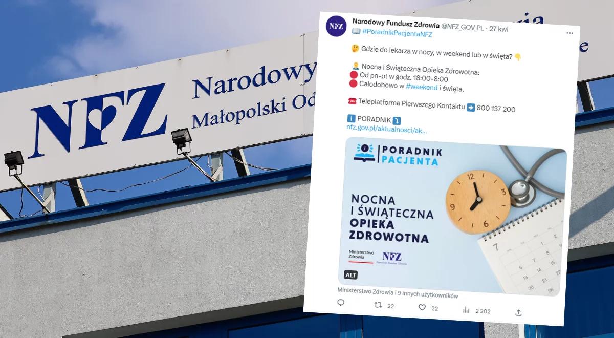 Opieka zdrowotna podczas majówki. NFZ przypomina, jak uzyskać potrzebną pomoc