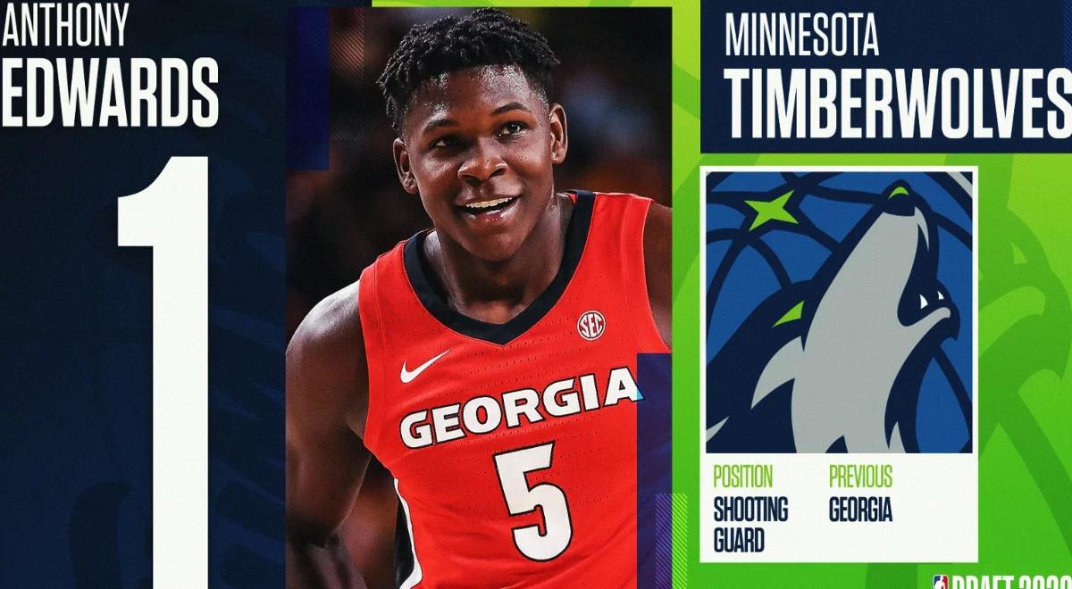 NBA: Anthony Edwards jedynką draftu. Timberwolves wzmocnili ofensywę 