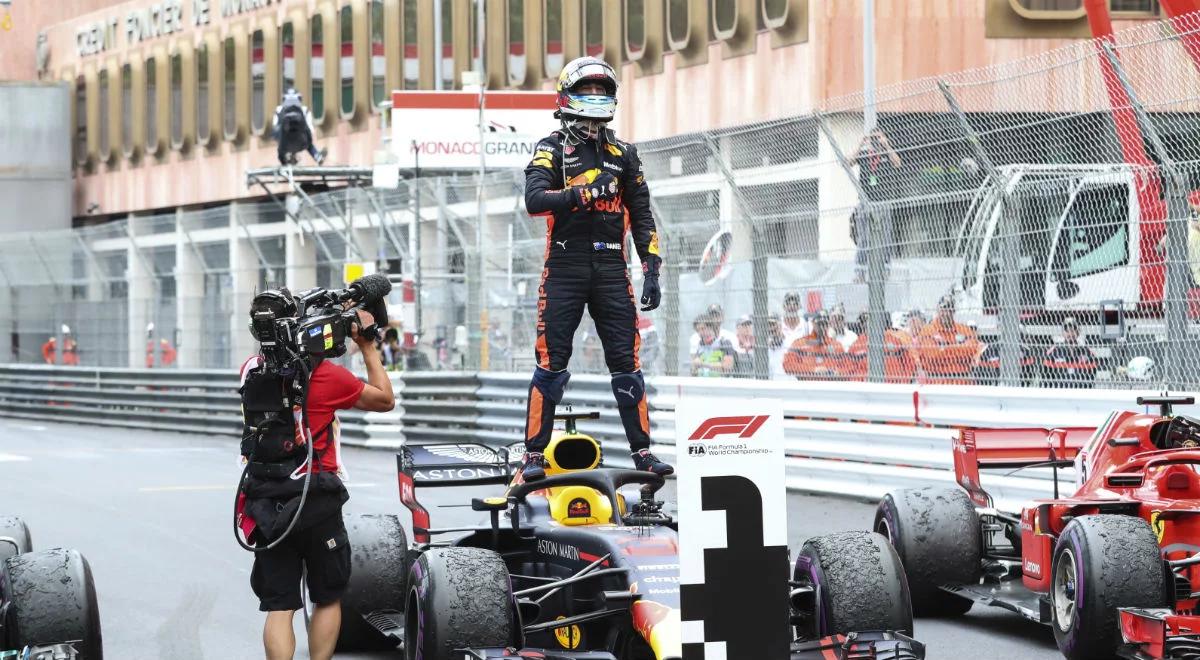 Grand Prix Monako: Daniel Ricciardo z Red Bull Racing do końca zachował zimną krew. Australijczyk wygrał mimo problemów technicznych