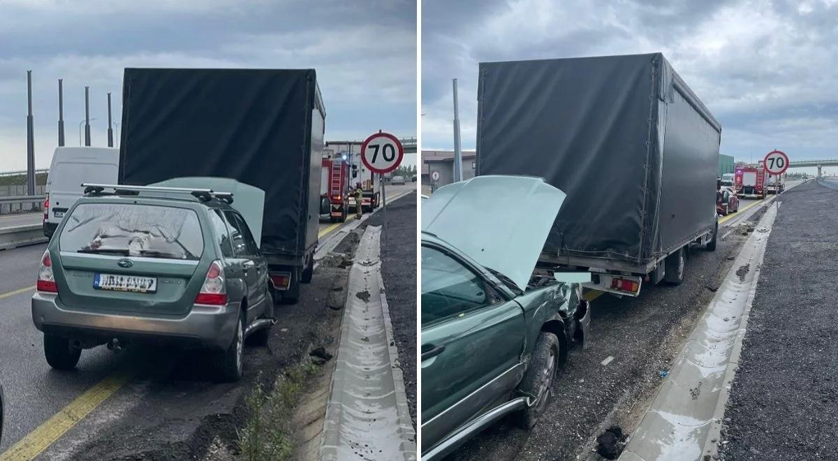 Kroczewo. Utrudnienia na S7. Zderzyły się cztery auta