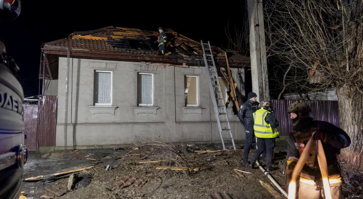 Rosjanie zaatakowali dronami. Niektóre z nich trafiły cele cywilne