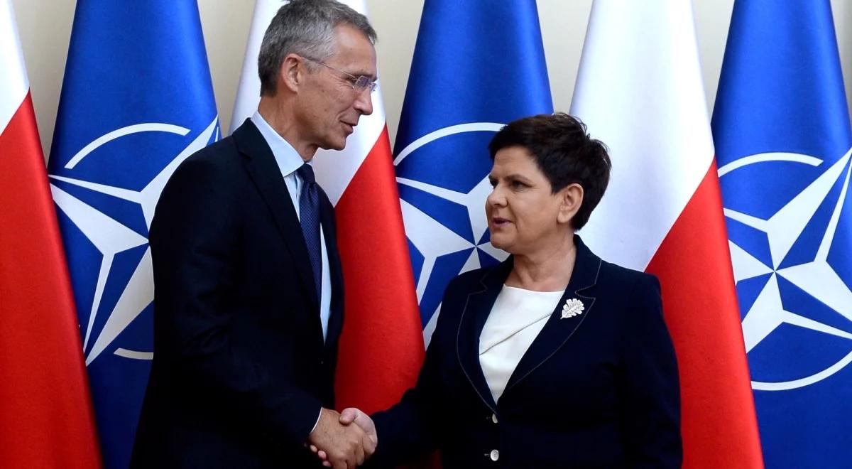Drugi dzień wizyty szefa NATO w Warszawie. Spotkanie z premier Beatą Szydło