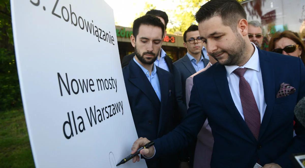 "Warszawa potrzebuje nowych mostów". Nowe zobowiązanie Patryka Jakiego