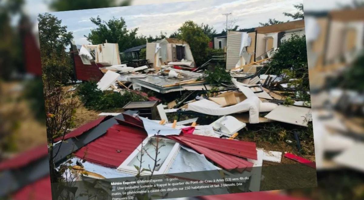 Ogromne straty materialne po huraganie we Francji. Pięć osób rannych