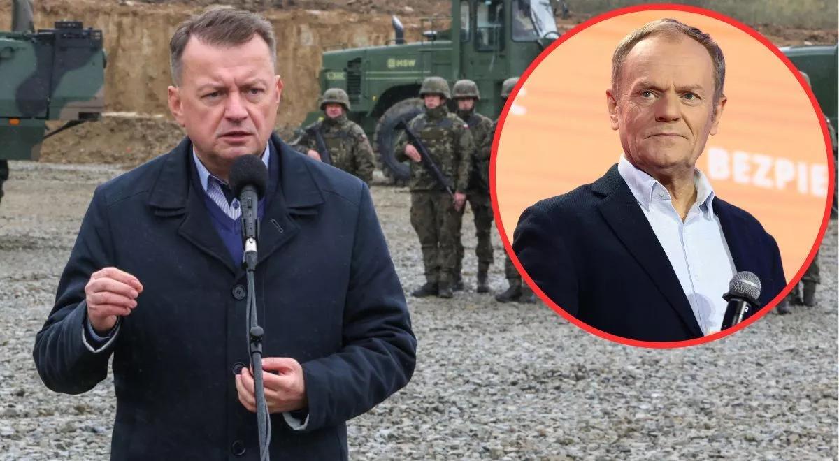 Szef MON: Tusk podał nieprawdziwe informacje, nie ma zgody na włączanie wojska w kampanię